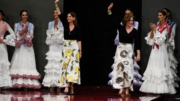 Lourdes Montes ha presentado su colecci&oacute;n de trajes de flamenca./Gtres