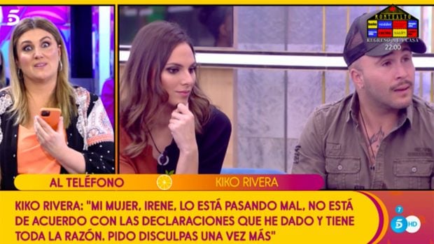 Kiko Rivera interviene telef&oacute;nicamente./Telecinco