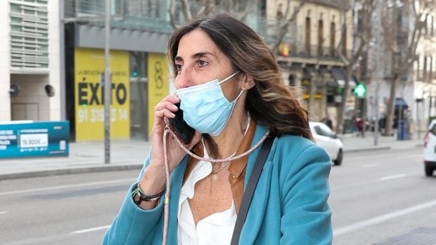Paz Padilla con mascarilla