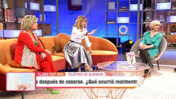 Ana Mar&iacute;a Ald&oacute;n, Terelu Campos y Emma Garc&iacute;a en 'Viva la vida' / Telecinco
