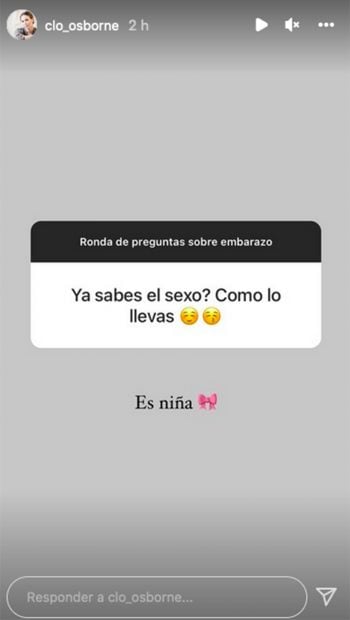 Claudia Osborne ser&aacute; madre de una ni&ntilde;a./Instagram @clo_osborne