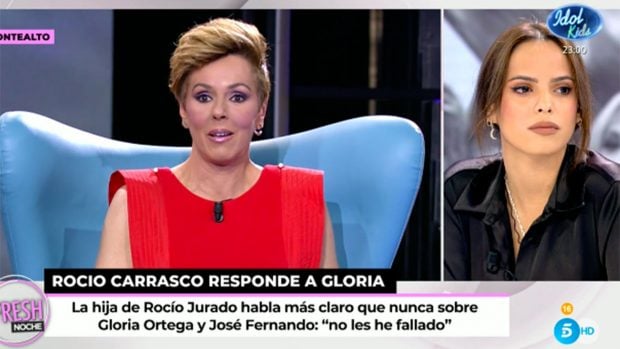Gloria Camila responde a Roc&iacute;o Carrasco en 'Ya son las 8'./Telecinco