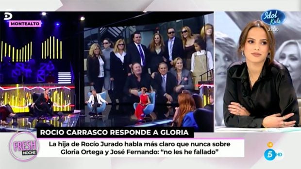 Gloria Camila en el plat&oacute;./Telecinco