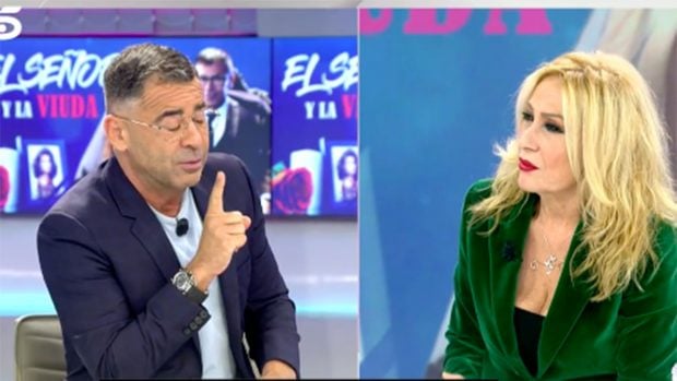 Jorge Javier V&aacute;zquez y Rosa Benito en el plat&oacute;./Telecinco