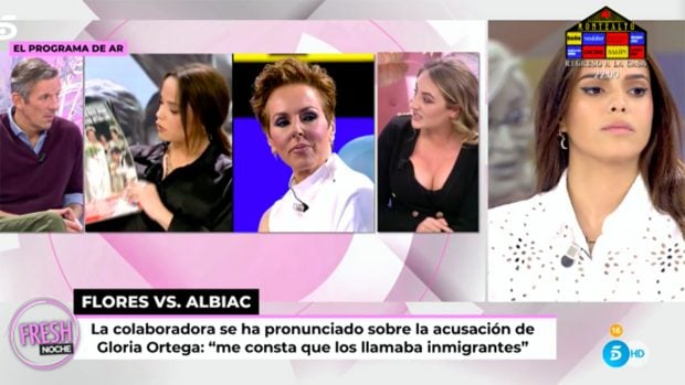 Gloria Camila en el plat&oacute;./Telecinco