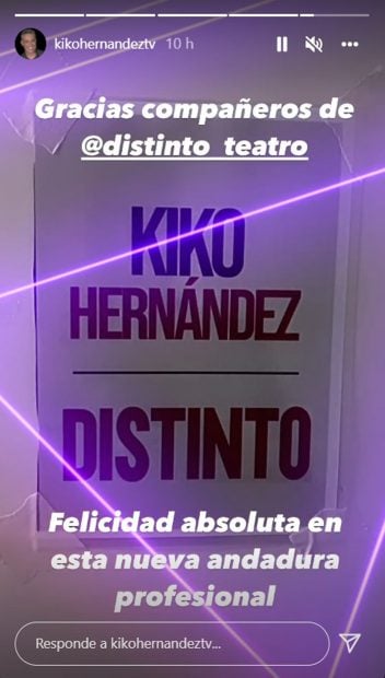 Storie de Kiko Hern&aacute;ndez / Instagram