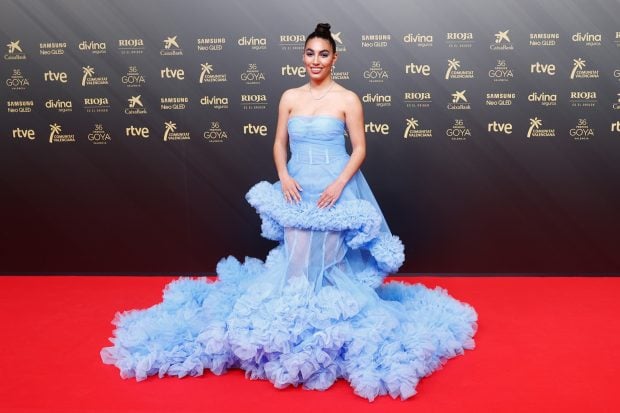Mar&iacute;a Jos&eacute; Llergo en el photocall de los Goya 2022 / Gtres