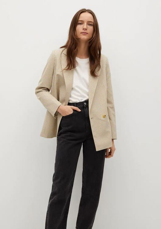 La americana vichy de Mango Outlet para ir calentado motores para primavera