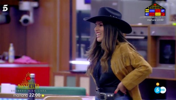 Isa Pantoja en la cocina de 'Secret Story'./Telecinco