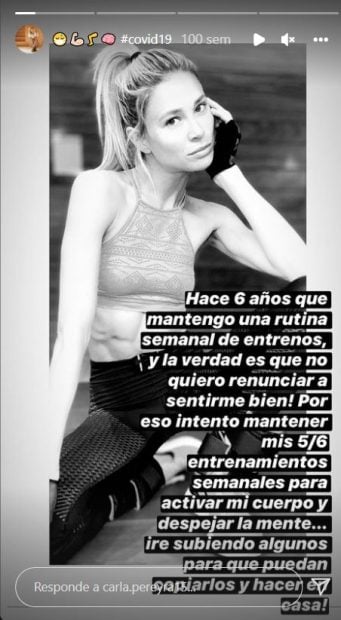 Historia de Carla Pereyra en Instagram