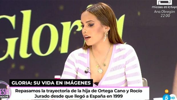 Gloria Camila en el plat&oacute;./Telecinco