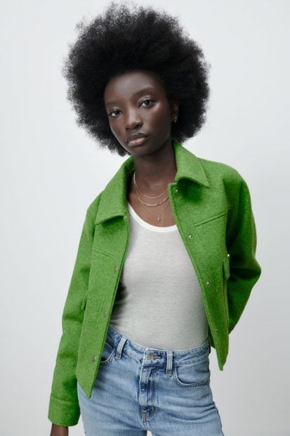 Chaqueta verde / Zara