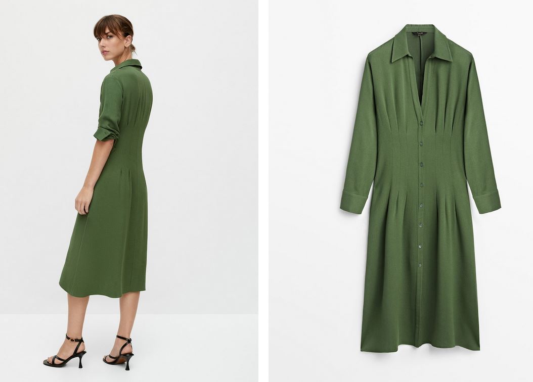 El vestido midi de Massimo Dutti que estiliza tu cintura