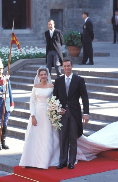 La infanta Cristina e I&ntilde;aki Urdangarin el d&iacute;a de su boda./Gtres
