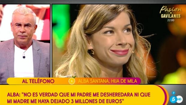 Jorge Javier V&aacute;zquez hablando con Alba Santana./Telecinco