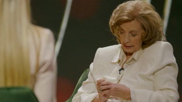 Mar&iacute;a Teresa Campos en el plat&oacute;./Telemadrid