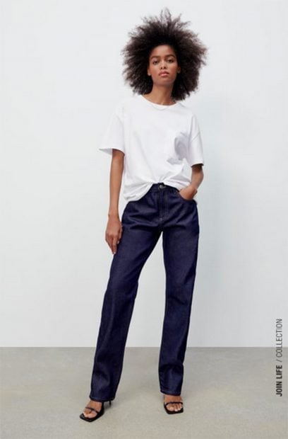 Camiseta blanca de Zara./Zara
