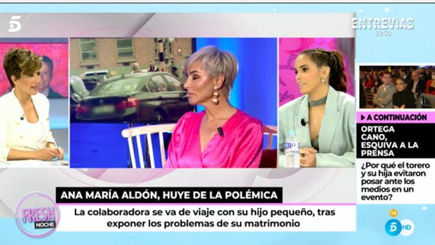 Gloria Camila en el plat&oacute;./Telecinco