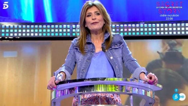 Gema L&oacute;pez en 'S&aacute;lvame' revelando la bomba sobre Isabel Pantoja. / Gtres
