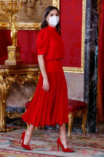 La Reina Letizia en un almuerzo oficial / Gtres