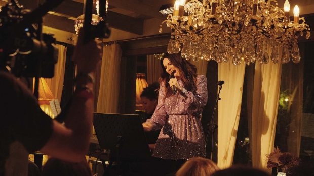 Laura Pausini durante el documental./Cortesía Prime Video
