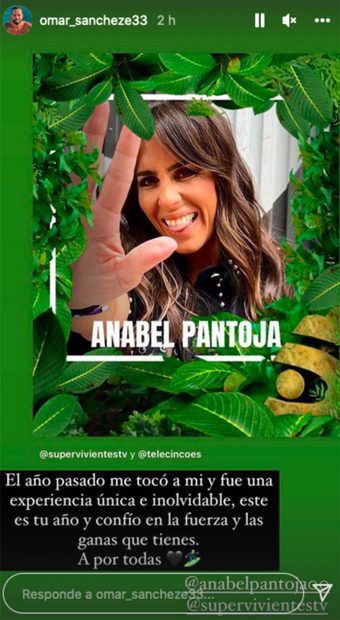 Omar S&aacute;nchez lanza un mensaje a Anabel Pantoja./Instagram @omar_sanchez33