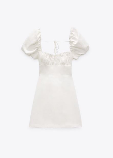 Es realmente sexy y tentador. Hablamos del vestido de lino de Zara que además lleva la espalada descubierta.