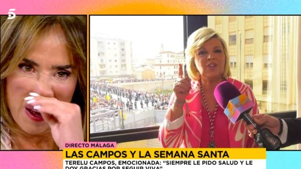 Mar&iacute;a Pati&ntilde;o muy emocionada./Telecinco