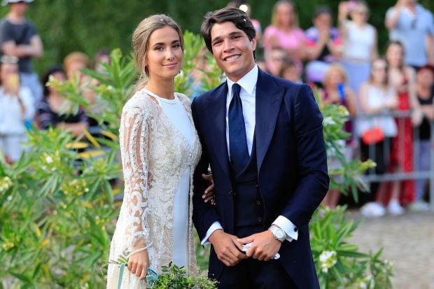 Mar&iacute;a Pombo y Pablo Castellano en su boda / Gtres