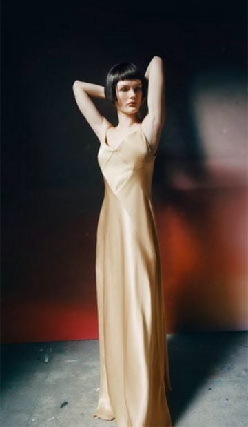 Vestido dorado de Zara / Zara