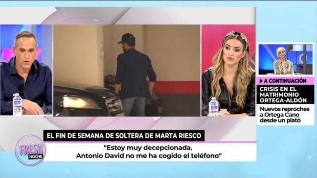 Marta Riesco y Aurelio Manzano en 'Ya son las ocho' / Telecinco