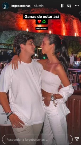 Jorge B&aacute;rcenas junto a Victoria Federica / Instagram @jorgebarcenas_