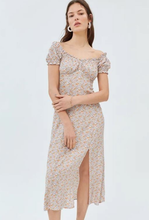 El vestido de H&M con manga puffy y escote coraz&oacute;n para un estilo rom&aacute;ntico