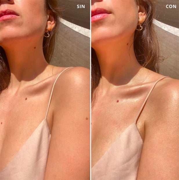 Antes y despu&eacute;s de usar el producto de Freshly Cosmetics / Freshly Cosmetics