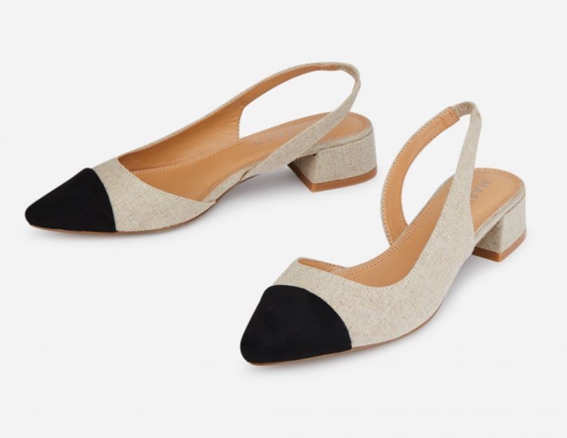 Los tacones bajos de MaryPaz para aguantar con ellos durante una boda