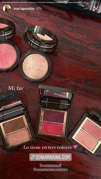 Sombras de maquillaje de Sonia Marina / Instagram @mariapombo