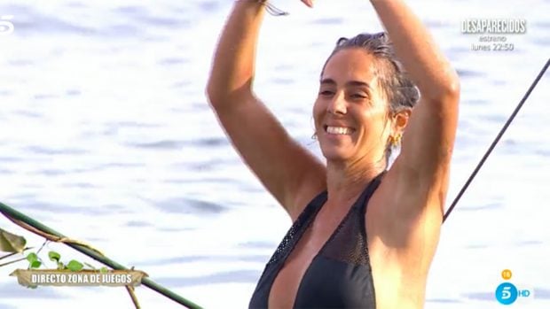 Anabel Pantoja despu&eacute;s de la prueba de apnea / Telecinco