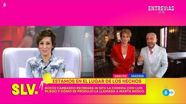 Roc&iacute;o Carrasco y Jorge Javier V&aacute;zquez en 'S&aacute;lvame' / Telecinco