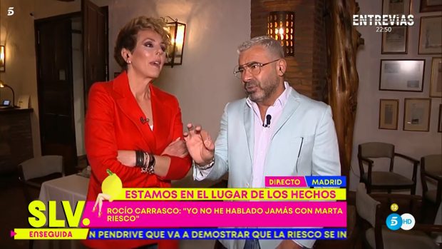Roc&iacute;o Carrasco y Jorge Javier V&aacute;zquez en 'S&aacute;lvame' / Telecinco
