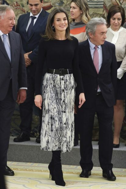 La Reina Letizia apostando por el 'animal print' / Gtres