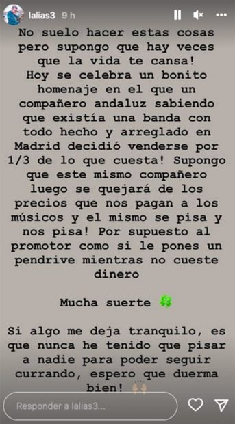 Storie de Victor El&iacute;as / Instagam @lalias3