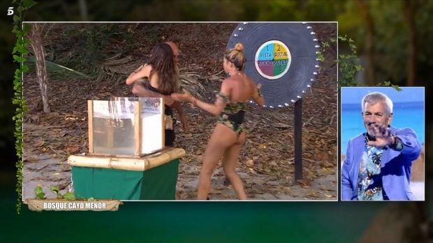 Kiko Matamoros, Ana Luque y Lara &Aacute;lvarez en 'Supervivientes' / Telecinco