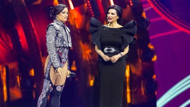 Laura Pausini junto a Chanel en la semifinal de Eurovisi&oacute;n 2022 / Instagram @laurapausini
