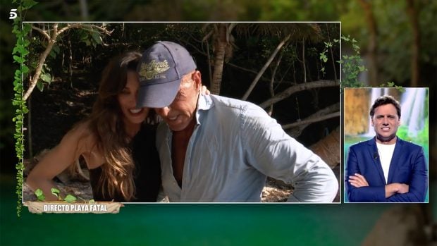 Kiko Matamoros y Marta L&oacute;pez en 'Supervivientes' / Telecinco