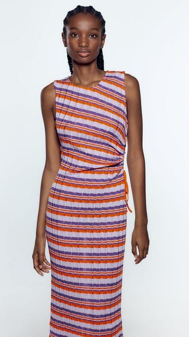 El vestido de Zara multicolor para marcar figura y por menos de 23 euros