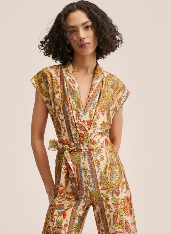 El mono estampado de Mango m&aacute;s elegante y que te marcar&aacute; la cintura