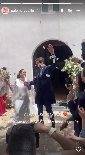 Lorenzo D&iacute;az y Paloma de la Hoz en su boda / Instagram