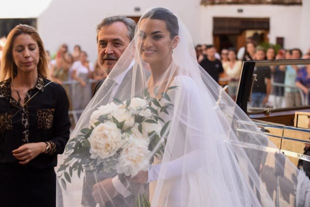 Marta Lozano y Lorenzo Remoh&iacute; en su boda / Gtres