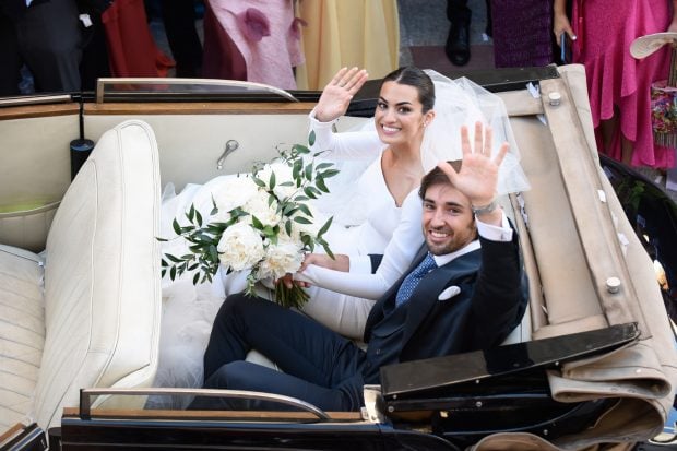 Marta Lozano y Lorenzo Remoh&iacute; en su boda / Gtres