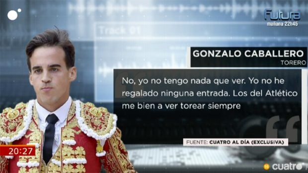 Declaraciones de Gonzalo Caballero / 'Cuatro al d&iacute;a'